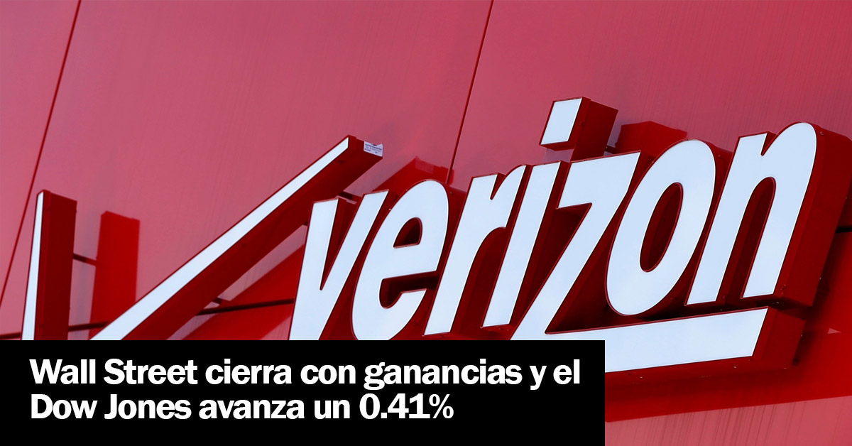 Wall Street cierra con ganancias y el Dow Jones avanza un 0.41%