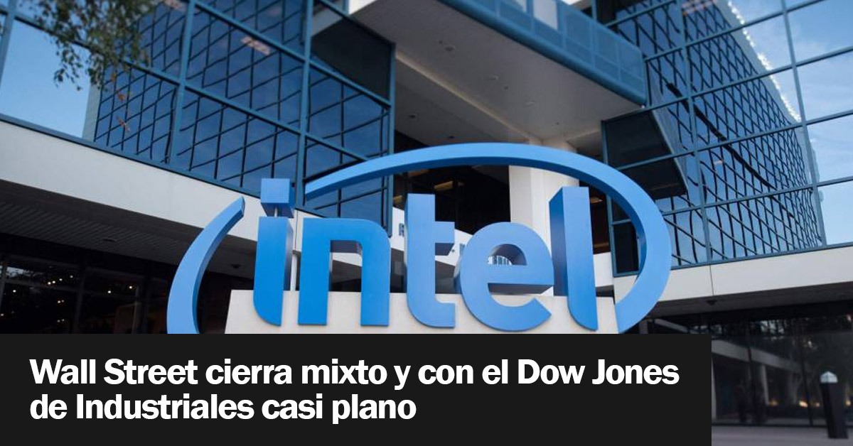 Wall Street cierra mixto y con el Dow Jones de Industriales casi plano