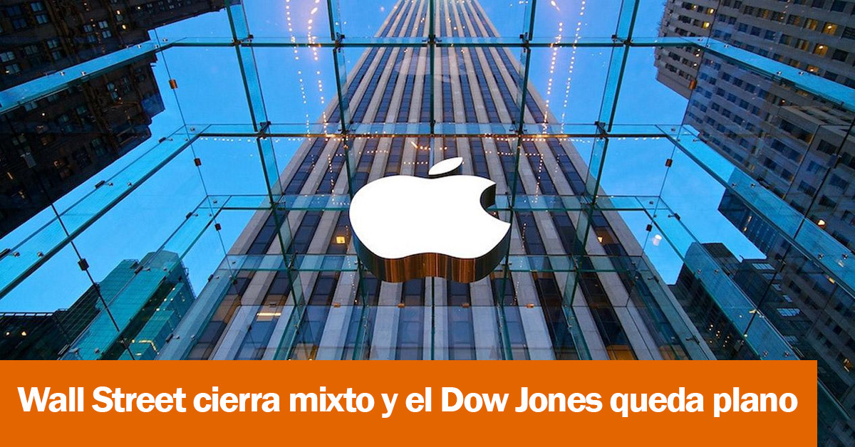 Wall Street cierra mixto y el Dow Jones queda plano