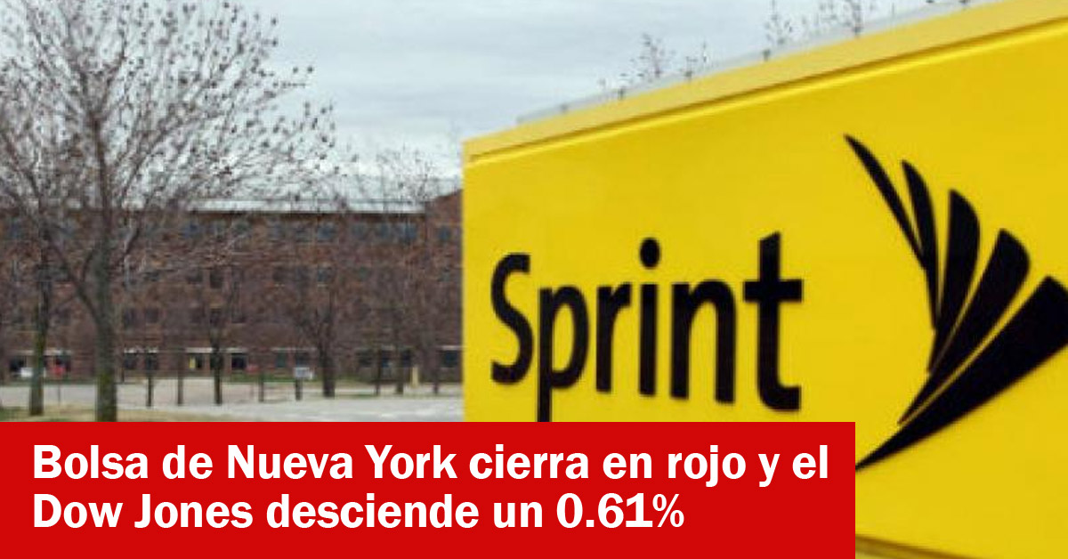 Bolsa de Nueva York cierra en rojo y el Dow Jones desciende un 0.61%